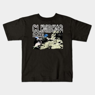 Vintage Rock Climbing Kids T-Shirt